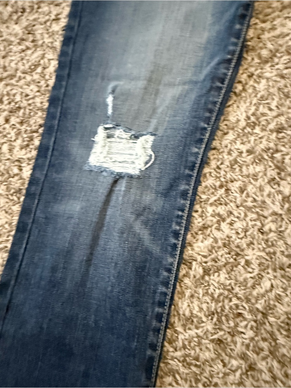 NWT Democracy | Denimocracy |Unisex Slim  Straight Blue Distressed Jeans SZ 32 - Picture 8 of 8